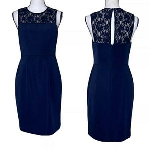 Adrianna Papell Navy Lace Dress